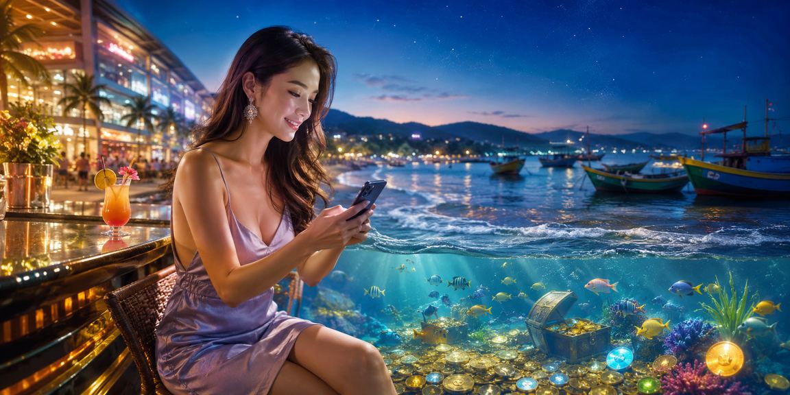 Người dùng ở Mũi Né xem casino di động trong bối cảnh bãi biển Vietnam